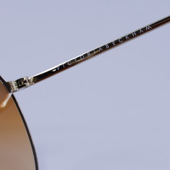 Victoria Beckham VB208S 702 Sunglasses Gold Aviator Frame, Brown Lenses - Picture 5 of 8